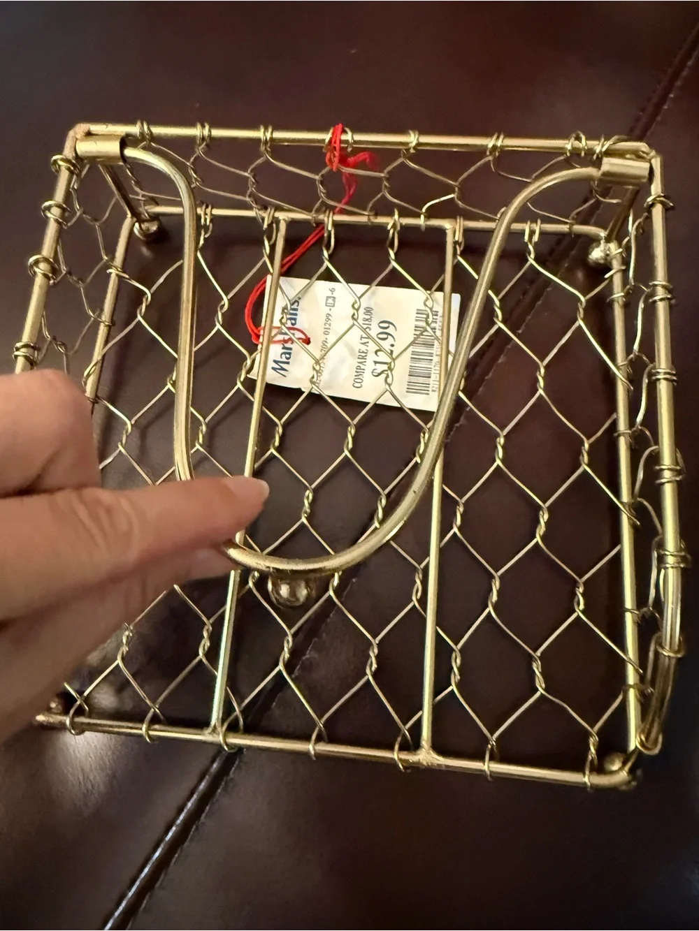 Marshalls Gold Wire Mesh Napkin Holder